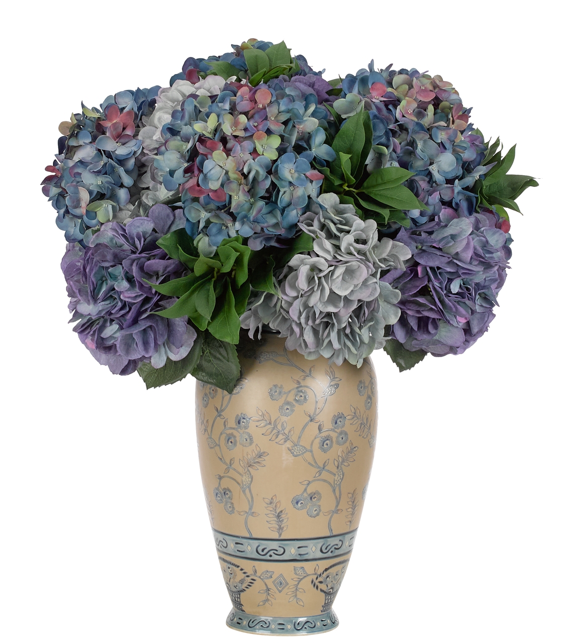 Hydrangea, Blue, Ceramic Vase, 18wx18dx24h